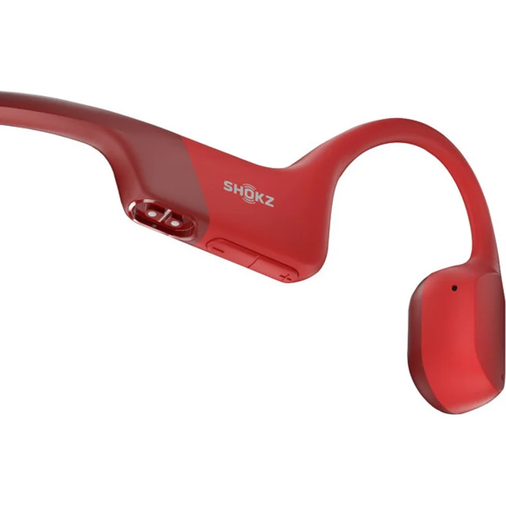 Shokz OpenRun, Open-Ear-Kopfhörer, Sportkopfhörer, wasserdicht, rot – Bild 2