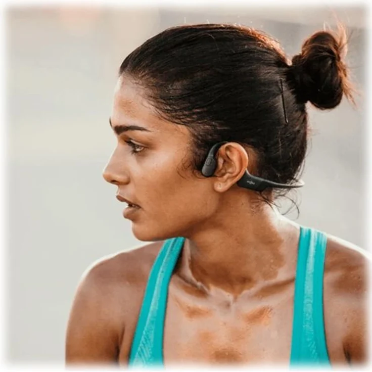 Shokz OpenRun, Open-Ear-Kopfhörer, Sportkopfhörer, wasserdicht, schwarz – Bild 6