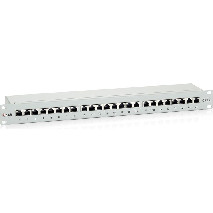 Equip Patchpanel 24x RJ45 Cat6 19'' 1HE grau Premium