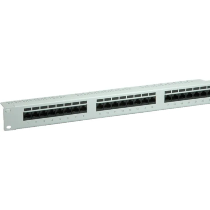 VALUE Kat. 6 - Class E 48,30cm (19'')-Patchpanel, 24P, ungeschirmt, grau (26.99.0355)