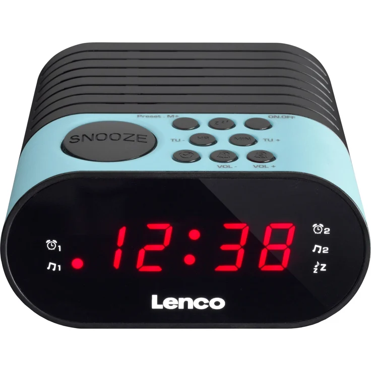 Lenco CR-07, Radiowecker, blau, (UKW (FM))  – Bild 2