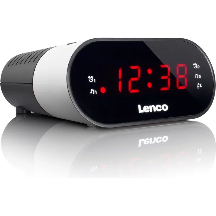 Lenco CR-07, Radiowecker, weiß, (UKW (FM))  – Bild 3
