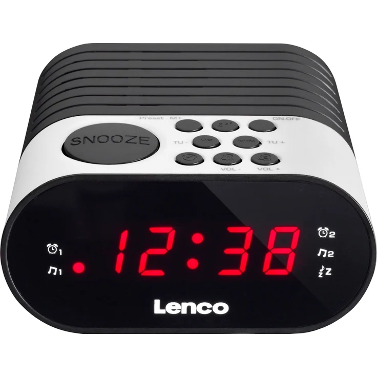 Lenco CR-07, Radiowecker, weiß, (UKW (FM))  – Bild 2