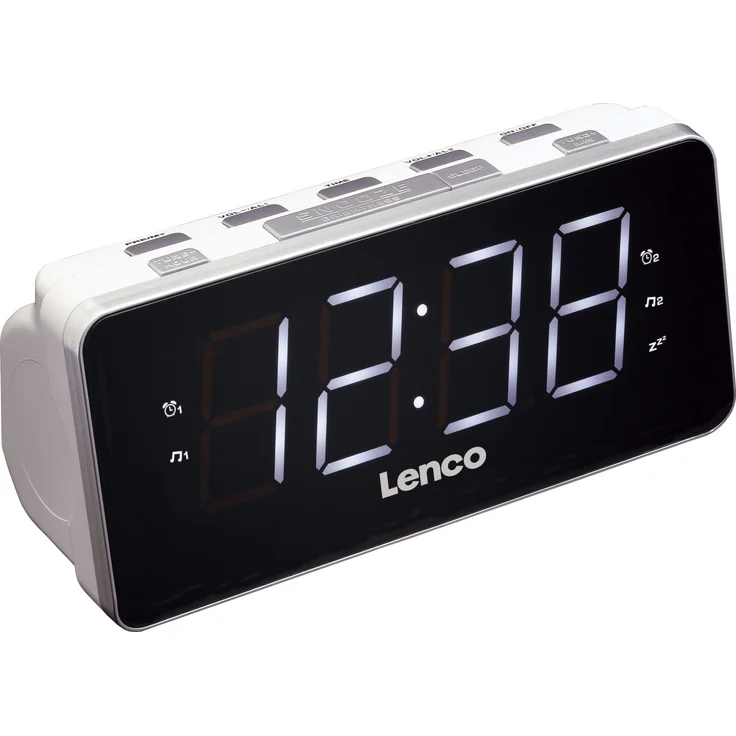 Lenco CR-18, Radiowecker, weiß, (UKW (FM))  – Bild 2