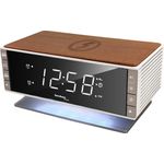 TechnoLine WT487, Radiowecker, weiß/braun/silber, (UKW (FM)) 