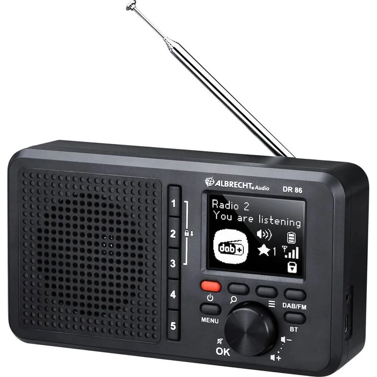 Albrecht DR 86, Tragbares Radio, schwarz, (DAB, DAB+, UKW (FM))  – Bild 2