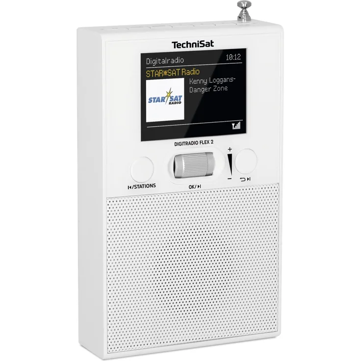 TechniSat Flex2, Tragbares Radio, Digitalradio, weiß, (DAB, DAB+, UKW (FM)) 