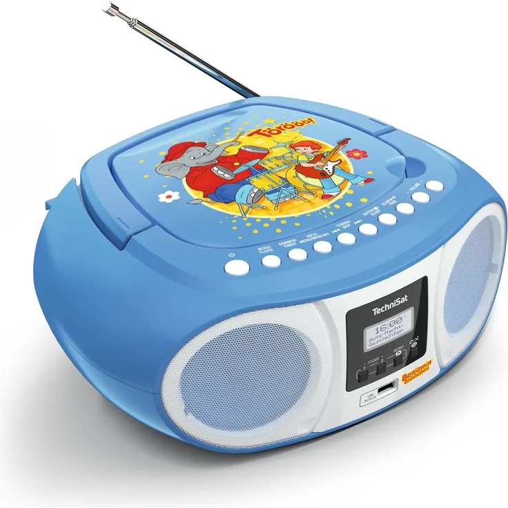 TechniSat DigitRadio1990 Benjamin Blümchen, CD-Radio, Digitalradio, blau/weiß, (DAB, DAB+, UKW (FM))