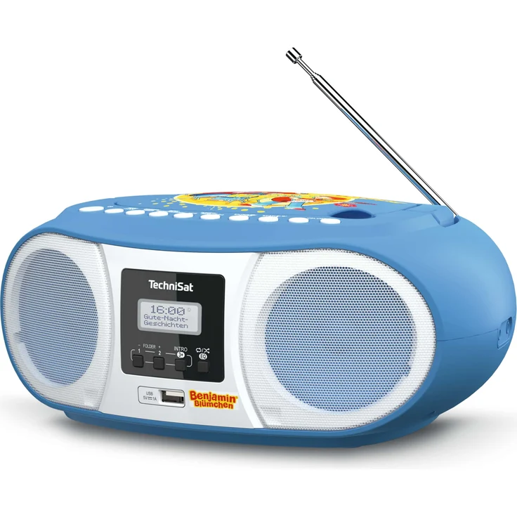TechniSat DigitRadio1990 Benjamin Blümchen, CD-Radio, Digitalradio, blau/weiß, (DAB, DAB+, UKW (FM)) – Bild 4