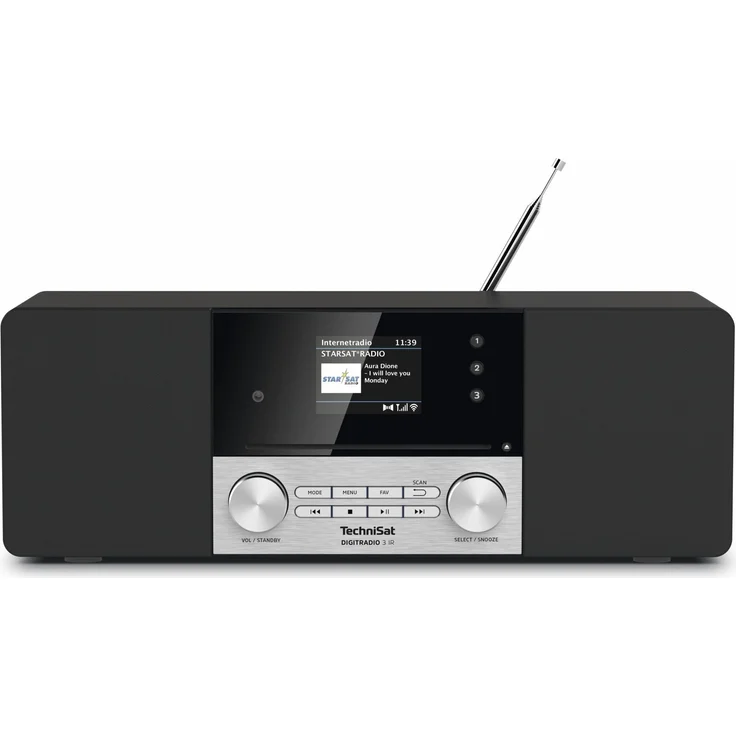 TechniSat DigitRadio3IR, CD-Radio, Internetradio, Digitalradio, schwarz, (DAB, DAB+, UKW (FM), Webradio) – Bild 2