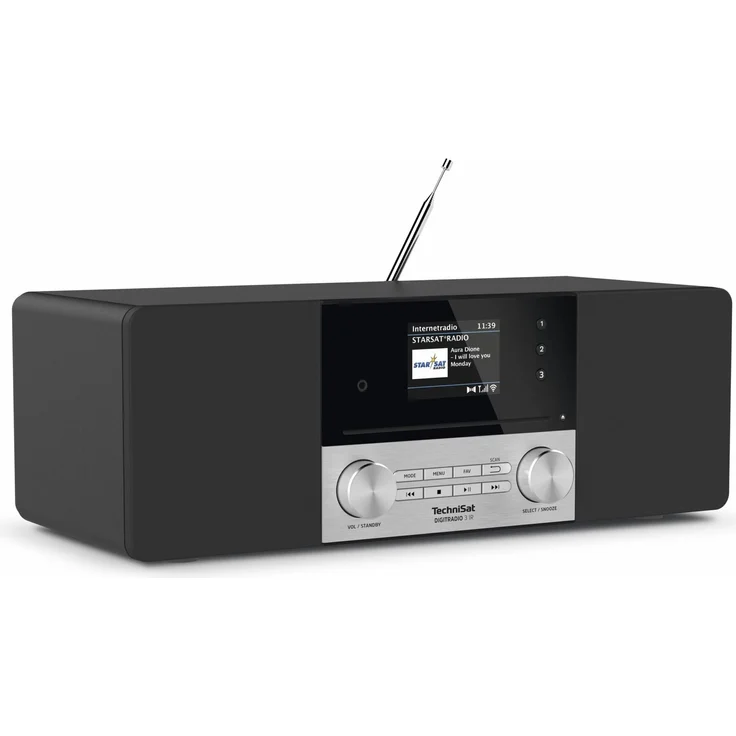 TechniSat DigitRadio3IR, CD-Radio, Internetradio, Digitalradio, schwarz, (DAB, DAB+, UKW (FM), Webradio) – Bild 1