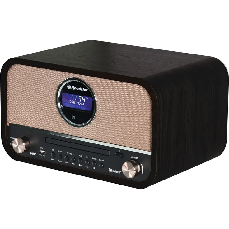 Roadstar HRA-1782D, Tischradio, schwarz/braun, (DAB, DAB+, UKW (FM)) 