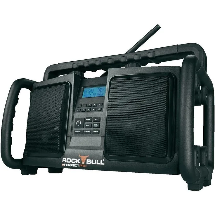 Perfectpro Rockbull, Baustellenradio, schwarz, (DAB, DAB+, UKW (FM)) 