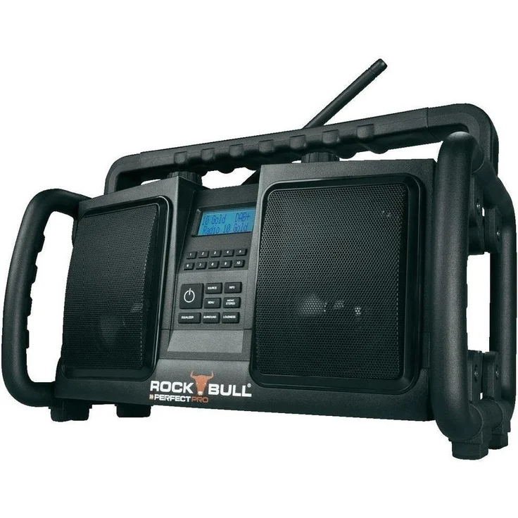 Perfectpro Rockbull, Baustellenradio, schwarz, (DAB, DAB+, UKW (FM))  – Bild 1
