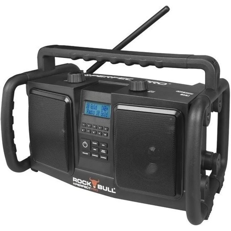 Perfectpro Rockbull, Baustellenradio, schwarz, (DAB, DAB+, UKW (FM))  – Bild 2