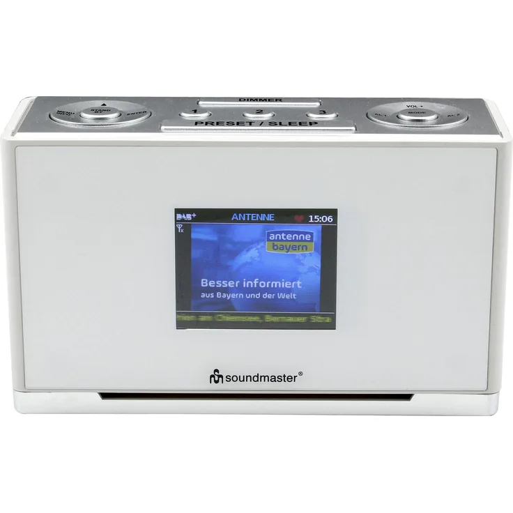 Soundmaster UR240, Tischradio, Radiowecker, Digitalradio, weiß, (DAB, UKW (FM), DAB+) 