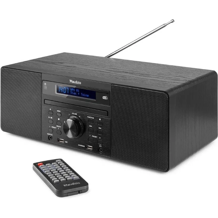 Audizio Prato, Radio, schwarz, (DAB+, DAB, UKW) 