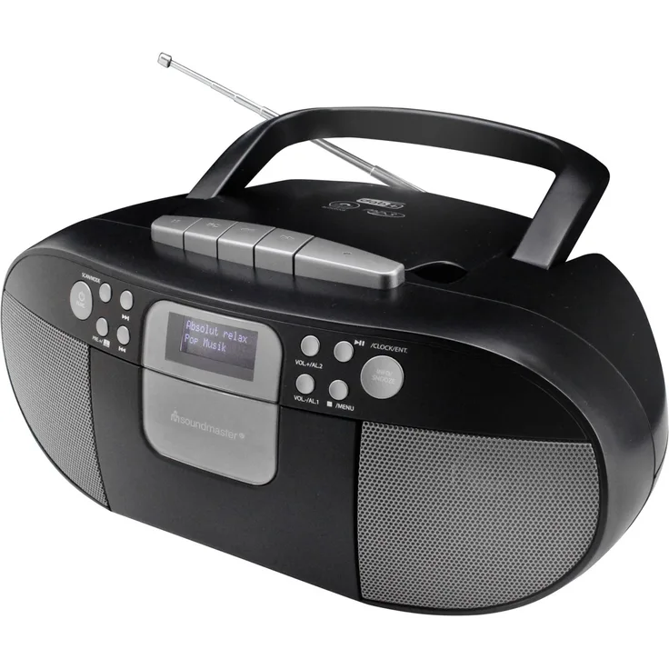 Soundmaster SCD7800SW, Tragbares Radio, schwarz, (DAB+, DAB, UKW, FM)