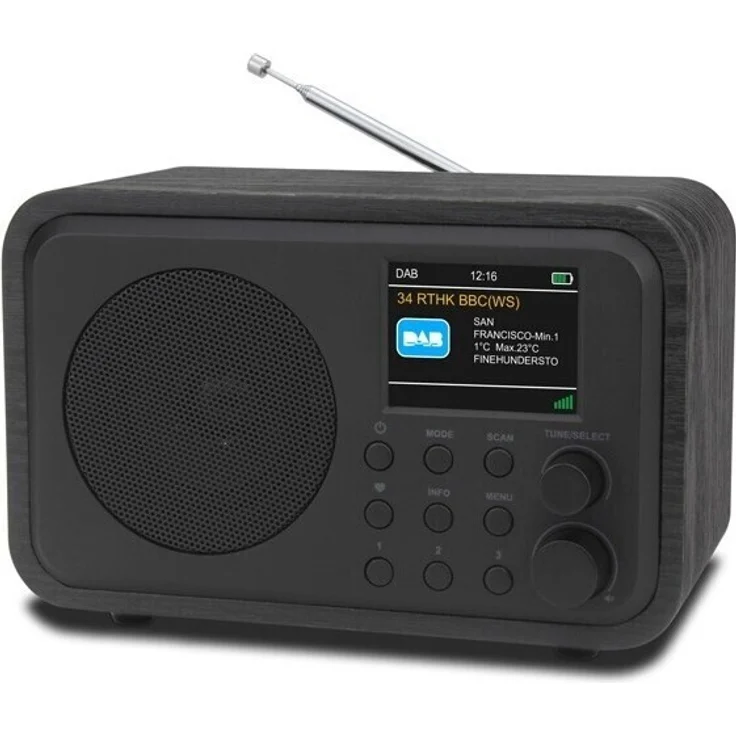 Audizio Milan, Tischradio, schwarz, (DAB, UKW (FM), DAB+)  – Bild 3