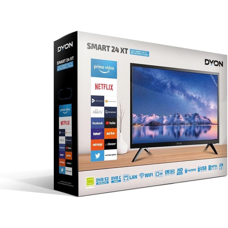 DYON 24 XT 60 cm (24 Zoll) LED Smart TV (HD ready, kein HDR, Edge-LED) HD-Triple-Tuner (Sat, Antenne, Kabel) Modelljahr 2020 Energieklasse F – Bild 3