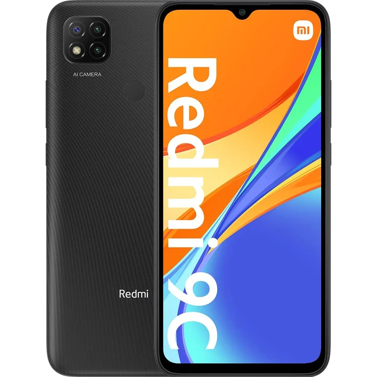 Xiaomi Redmi 9C Smartphone 16,59cm (6,53 Zoll) IPS-Display, 128GB interner Speicher, Android 10, Midnight Grey – Bild 1