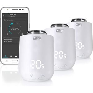 Bild für Eurotronic Comet Wifi 3er Set 2021, Heizkörperthermostat, intelligentes Heizen per WLAN, Heizkosten sparen, Thermostat zur Regulation der Raumtemperatur von unterwegs (700224)