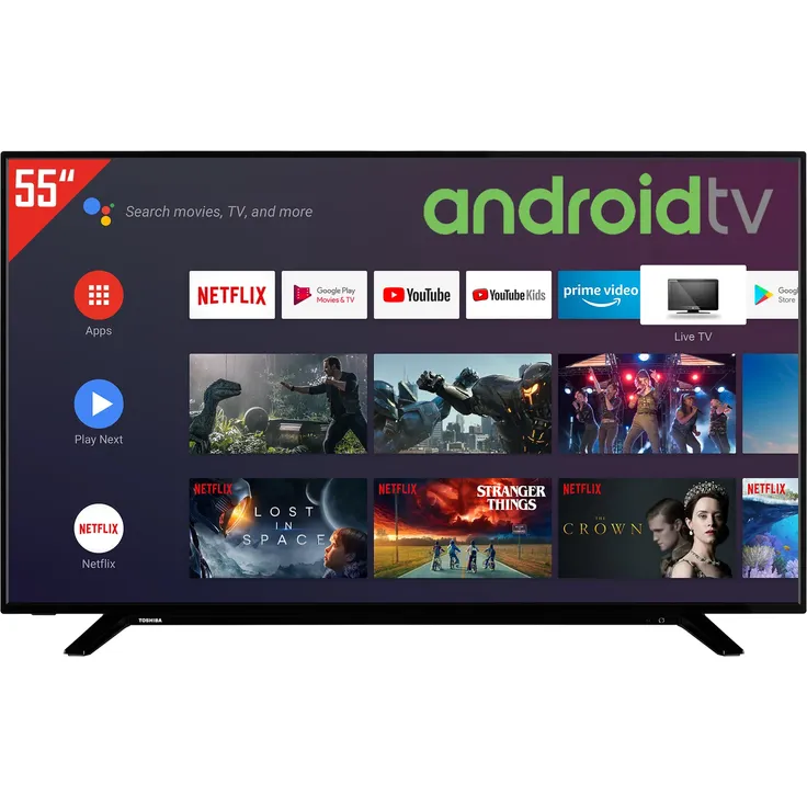 Toshiba 55UA2063DG 139 cm (55 Zoll) LED Smart TV (Ultra HD, HDR, Direct-LED) HD-Triple-Tuner (Sat, Antenne, Kabel) Modelljahr 2021 Energieklasse G (DE-Modell)
