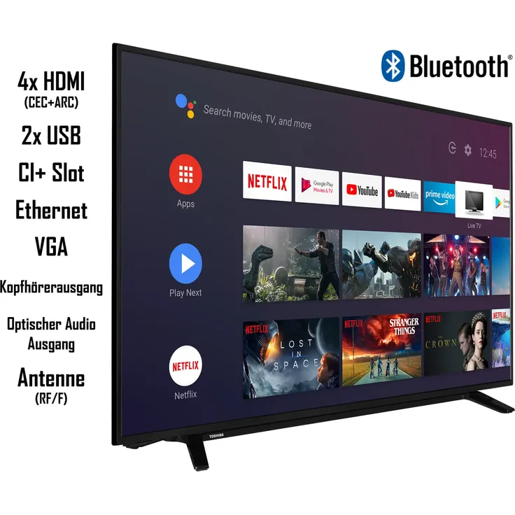 Toshiba 55UA2063DG 139 cm (55 Zoll) LED Smart TV (Ultra HD, HDR, Direct-LED) HD-Triple-Tuner (Sat, Antenne, Kabel) Modelljahr 2021 Energieklasse G (DE-Modell) – Bild 2
