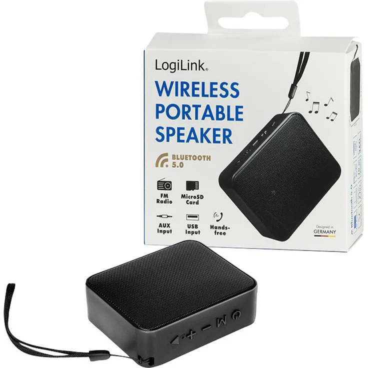 LogiLink Wireless Portable Speaker, Kompakter Bluetooth-Lautsprecher, schwarz – Bild 10