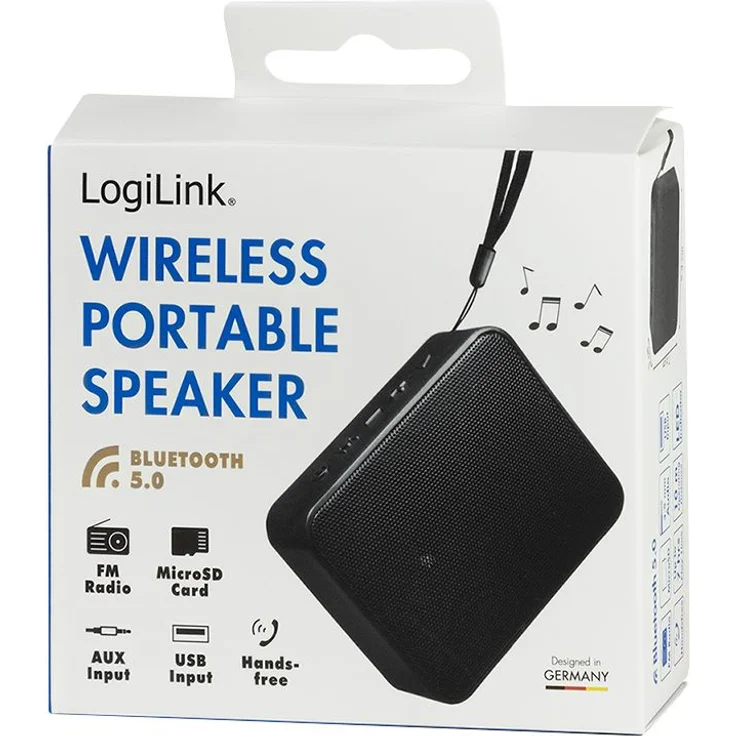 LogiLink Wireless Portable Speaker, Kompakter Bluetooth-Lautsprecher, schwarz – Bild 9