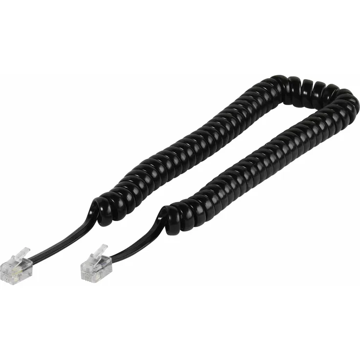 Vivanco Telefonhörerkabel, 2,2m schwarz Telefonzubehör