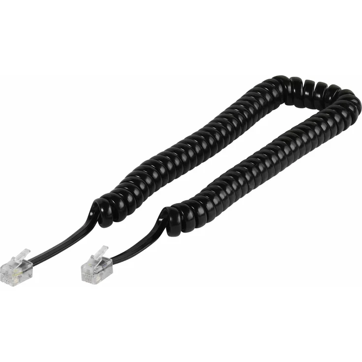 Vivanco Telefonhörerkabel, 2,2m schwarz Telefonzubehör