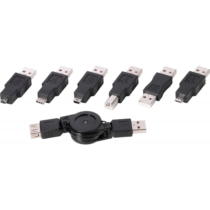 Vivanco USB Adapter Set mit USB Kabelaufroller - Preisvergleich