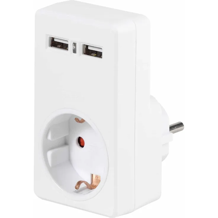 Vivanco Steckdosenadapter mit 2x USB