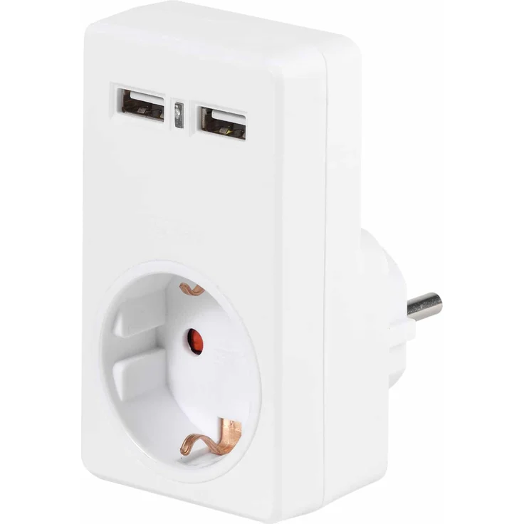 Vivanco Steckdosenadapter mit 2x USB