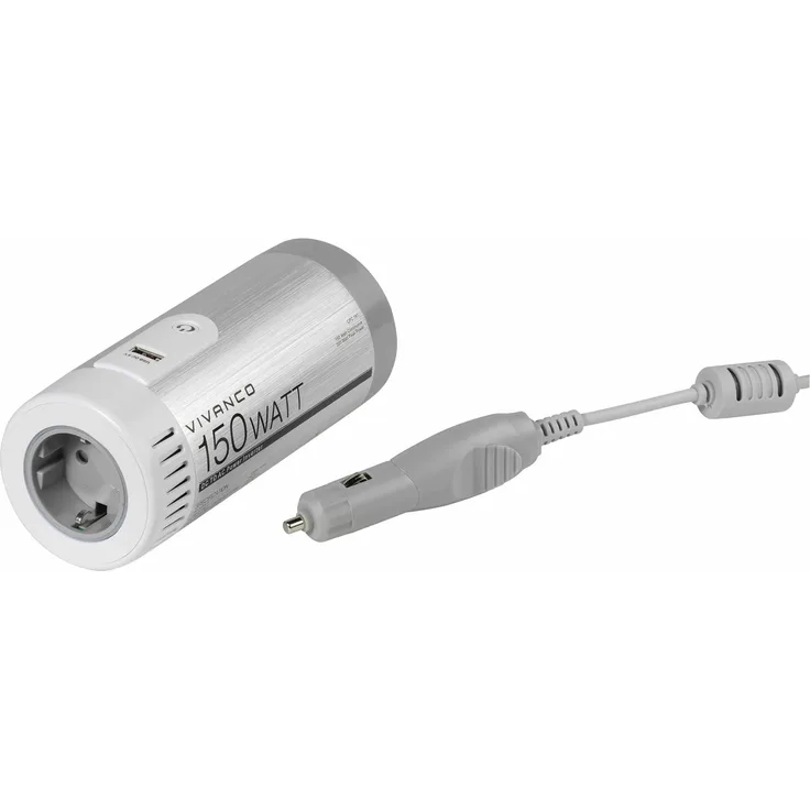 Vivanco Fahrzeugspannungswandler mit USB Ladefunktion, 12V/230V, 150W