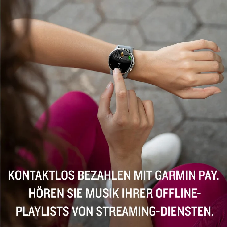 Garmin Venu 2 Plus Smartwatch GPS, Unisex, 43 mm, Edelstahl, Polymergehäuse, Silikon, Silber/Grau – Bild 10
