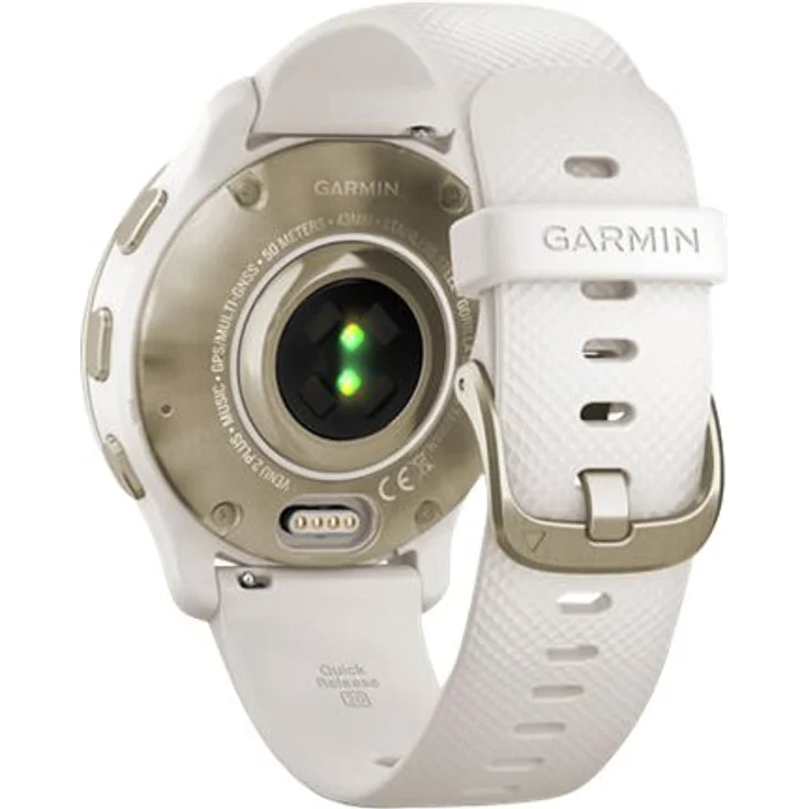 Garmin Venu 2 Plus Smartwatch GPS, Damen, 43 mm, Edelstahl, Polymergehäuse, Silikon, Gold/Elfenbein – Bild 9