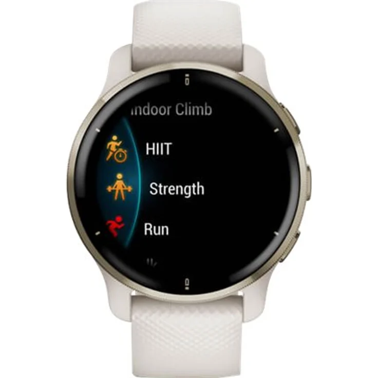 Garmin Venu 2 Plus Smartwatch GPS, Damen, 43 mm, Edelstahl, Polymergehäuse, Silikon, Gold/Elfenbein – Bild 11