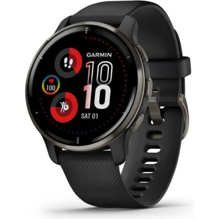 Garmin Venu 2 Plus Smartwatch GPS, Unisex, 43 mm, Edelstahl, Polymergehäuse, Silikon, Schwarz/Schiefergrau – Bild 7