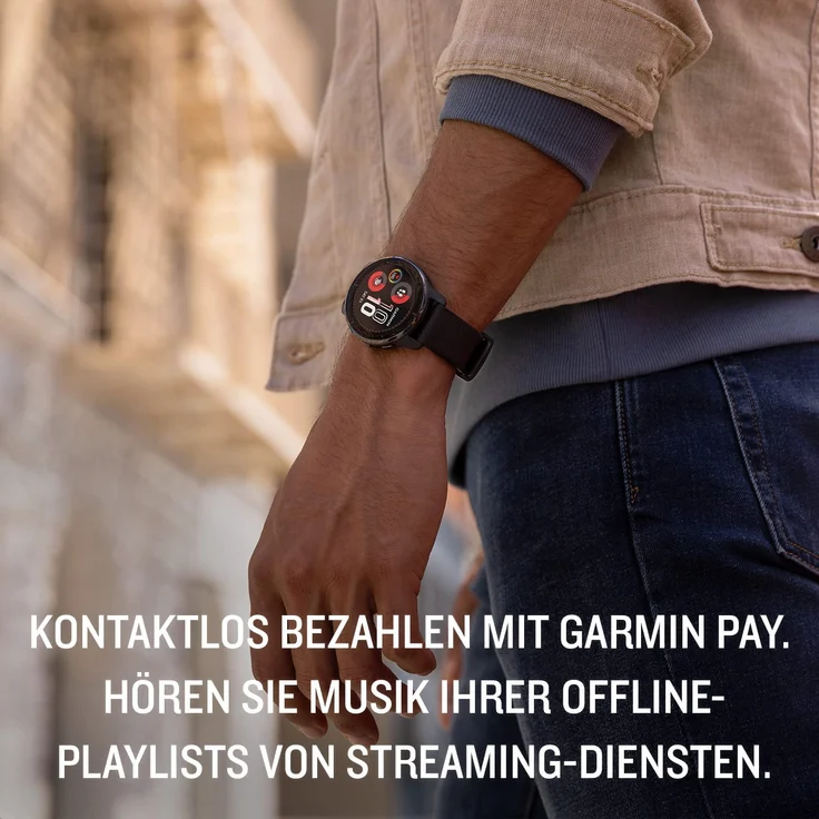 Garmin Venu 2 Plus Smartwatch GPS, Unisex, 43 mm, Edelstahl, Polymergehäuse, Silikon, Schwarz/Schiefergrau – Bild 5