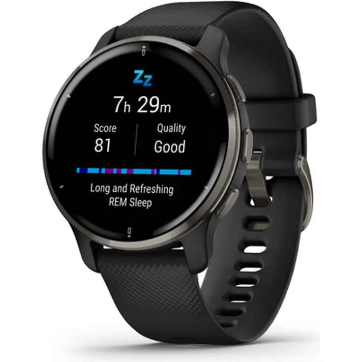 Garmin Venu 2 Plus Smartwatch GPS, Unisex, 43 mm, Edelstahl, Polymergehäuse, Silikon, Schwarz/Schiefergrau – Bild 9
