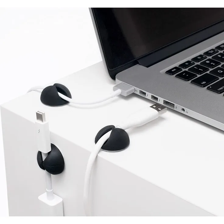 Bluelounge CableDrop 6er Pack für Kabelmanagement - Schwarz