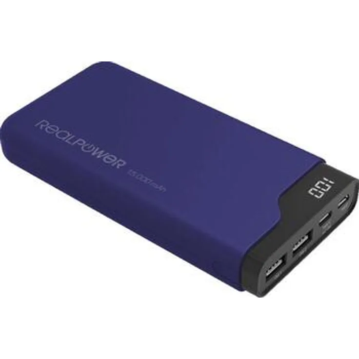 RealPower Powerbank Type-C 15000, midnight blue
