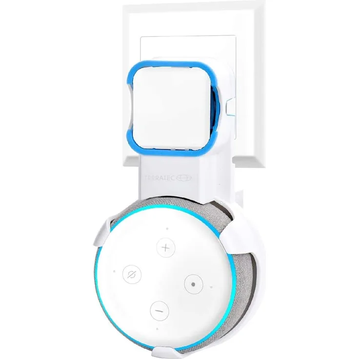 TerraTec Hold ME Echo Wandhalterung Weiß Passend für Sprachassistenten Amazon Echo Dot (324192)