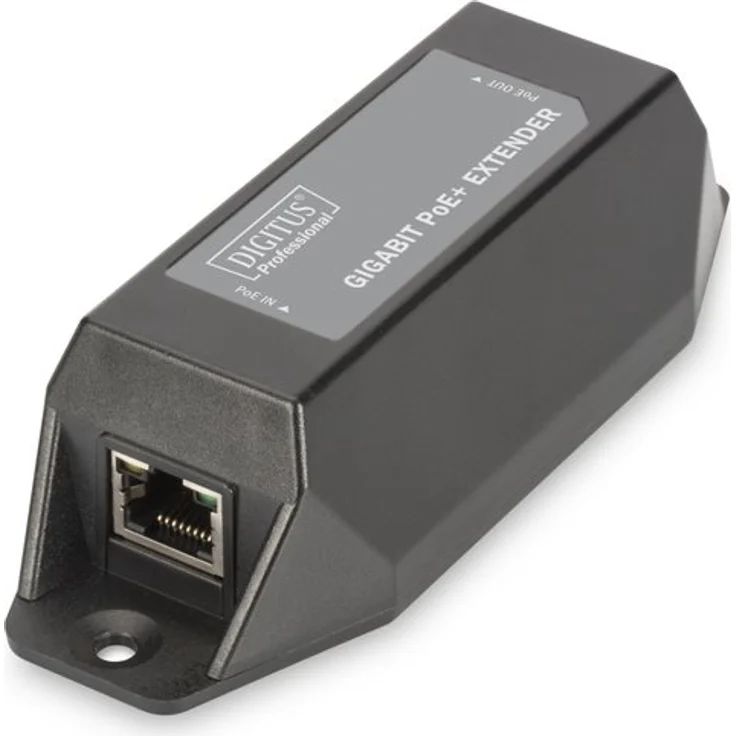 DIGITUS Gigabit Ethernet PoE+ Extender Repeater Verstärker 802.3at 1 Port 10-100-1000Mbps 22W 100m – Bild 1