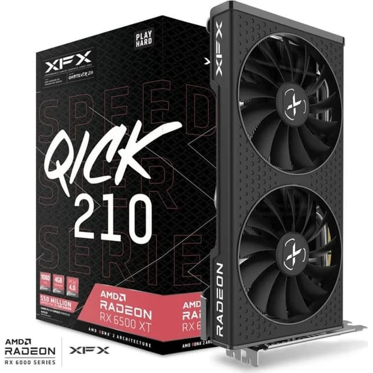 XFX Speedster QICK 210 Radeon RX 6500 XT Core Gaming, 4GB GDDR6, HDMI, DP RX-65XT4DBDQ – Bild 1