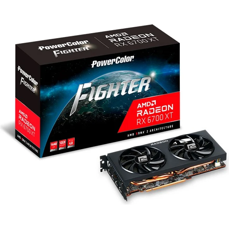 PowerColor Radeon RX 6700 XT Fighter, 12GB GDDR6, HDMI, 3x DP (AXRX 6700XT 12GBD6-3DH) – Bild 1