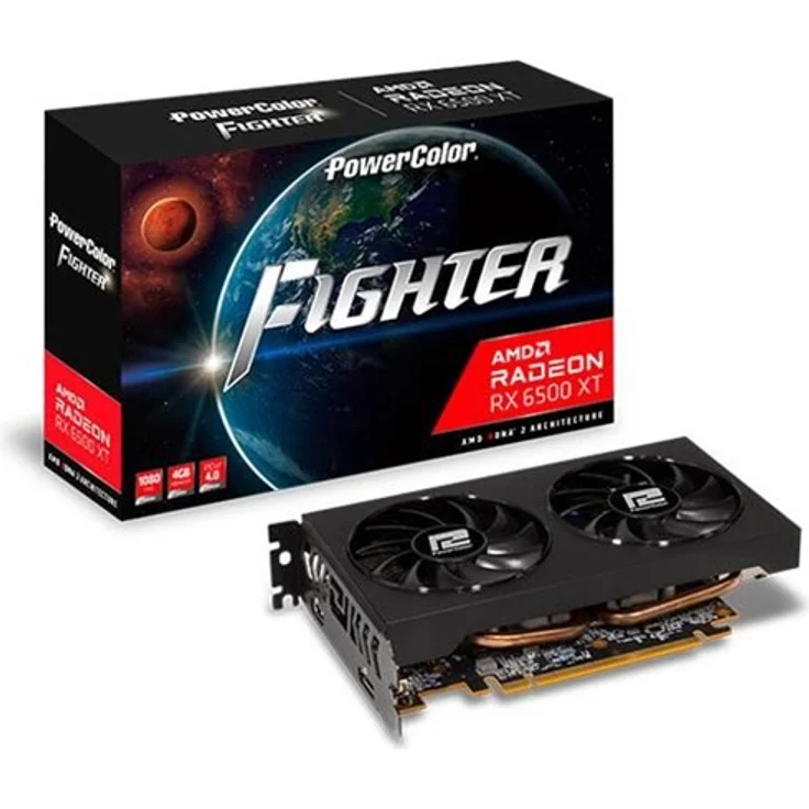 PowerColor Radeon RX 6500 XT Fighter, 4GB GDDR6, HDMI, DP (AXRX 6500 XT 4GBD6-DH/OC) – Bild 1