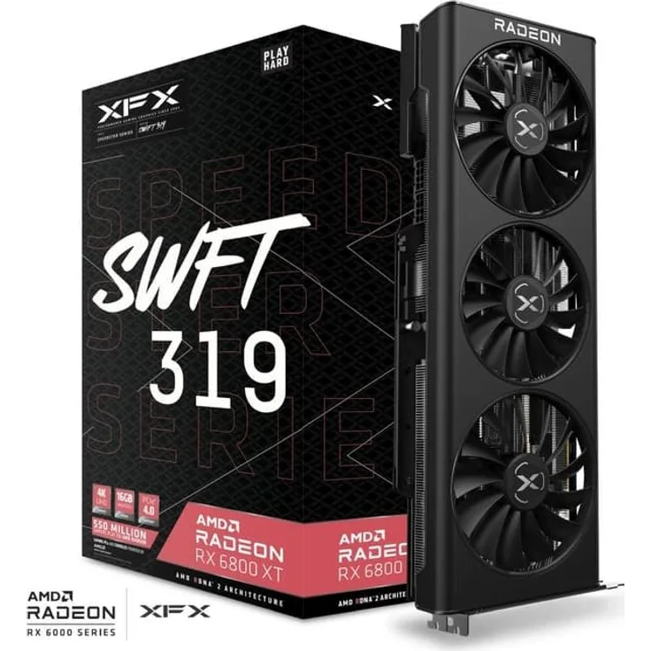 XFX Speedster SWFT 319 Radeon RX 6800 XT Core Gaming, 16GB GDDR6, HDMI, 3x DP RX-68XTAQFD9 - Preisvergleich